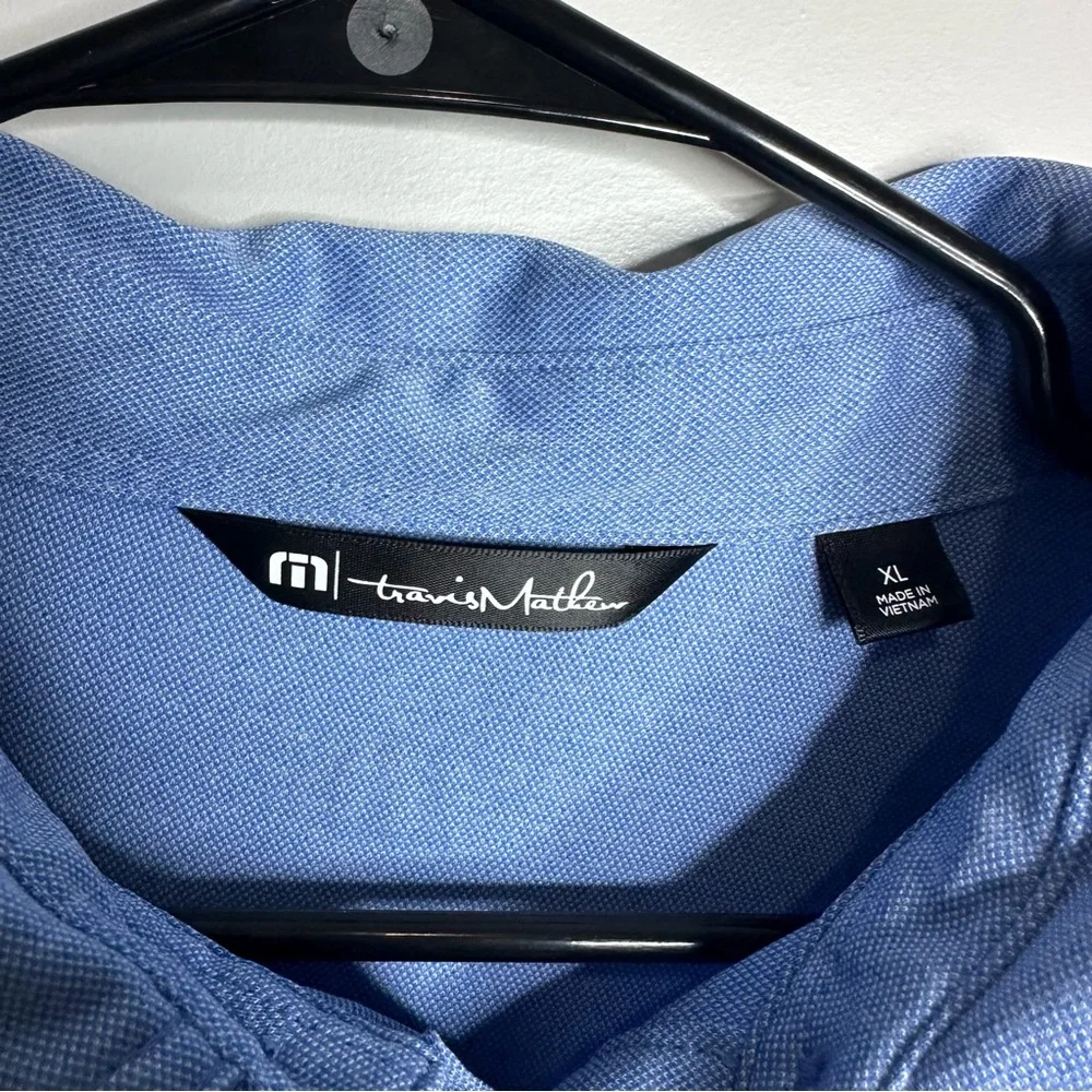 Men’s Travis Mathew Size XL Blue Short Sleeve Golf Polo‎ Shirt